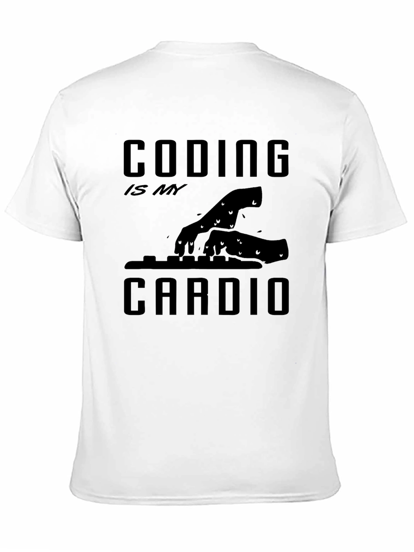 Coding is My Cardio Black T-Shirt