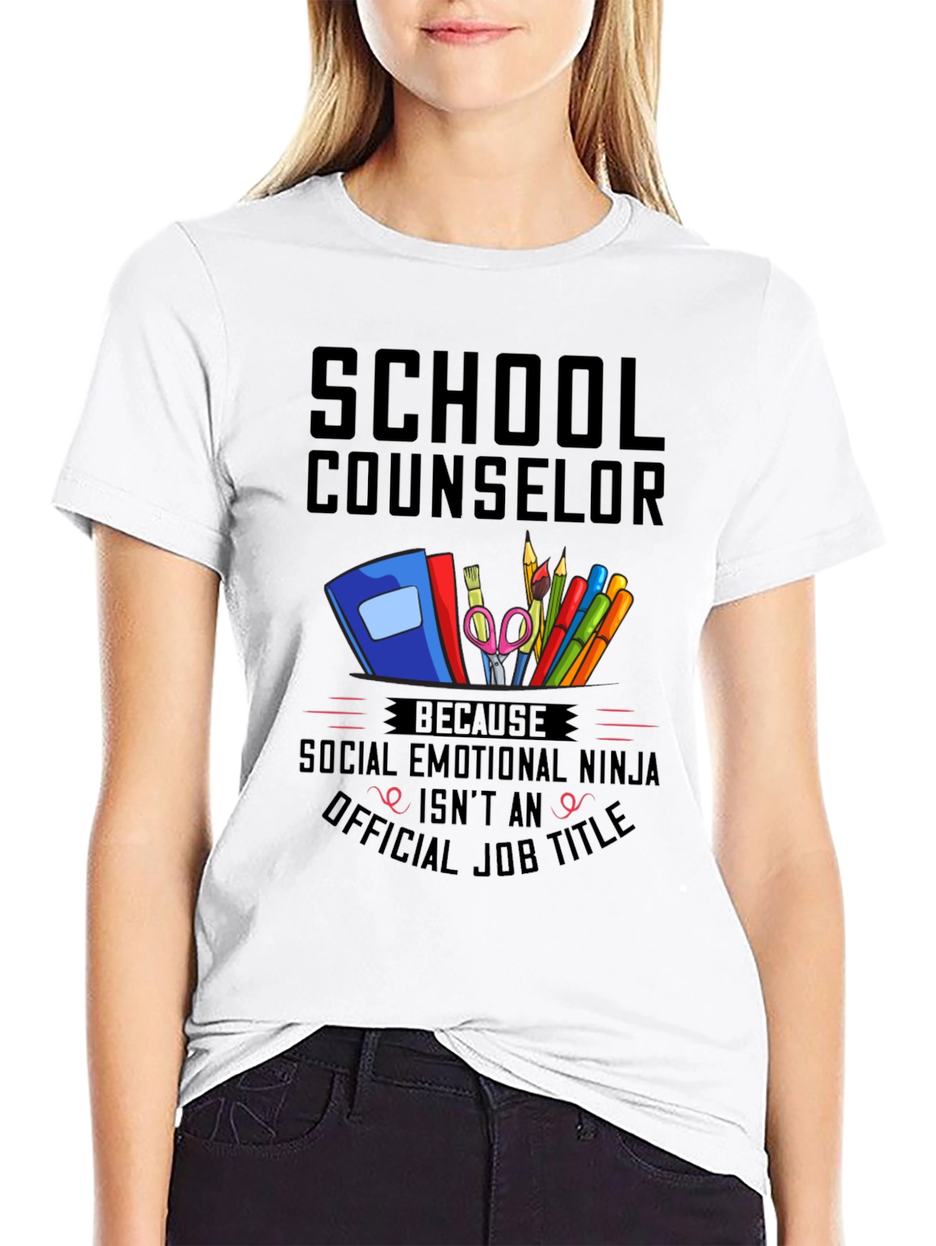 School Counselor Social Emotional Ninja Graphic Tee