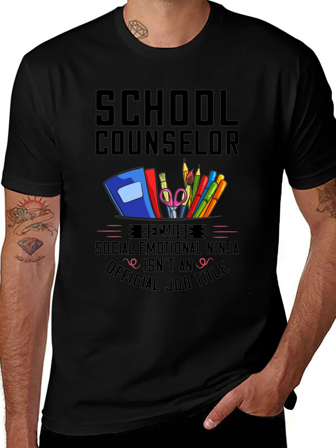 School Counselor Social Emotional Ninja Graphic Tee