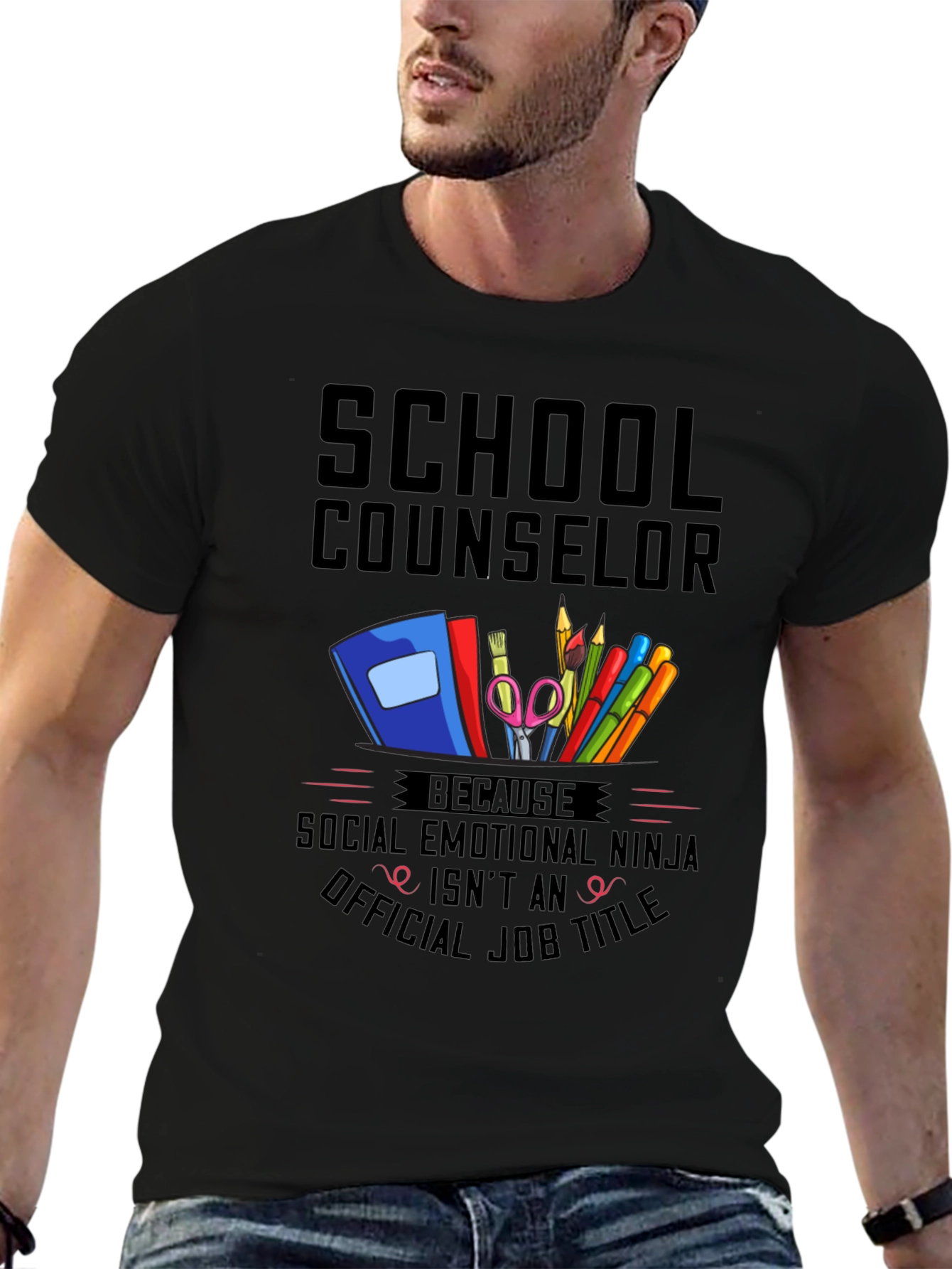 School Counselor Social Emotional Ninja Graphic Tee