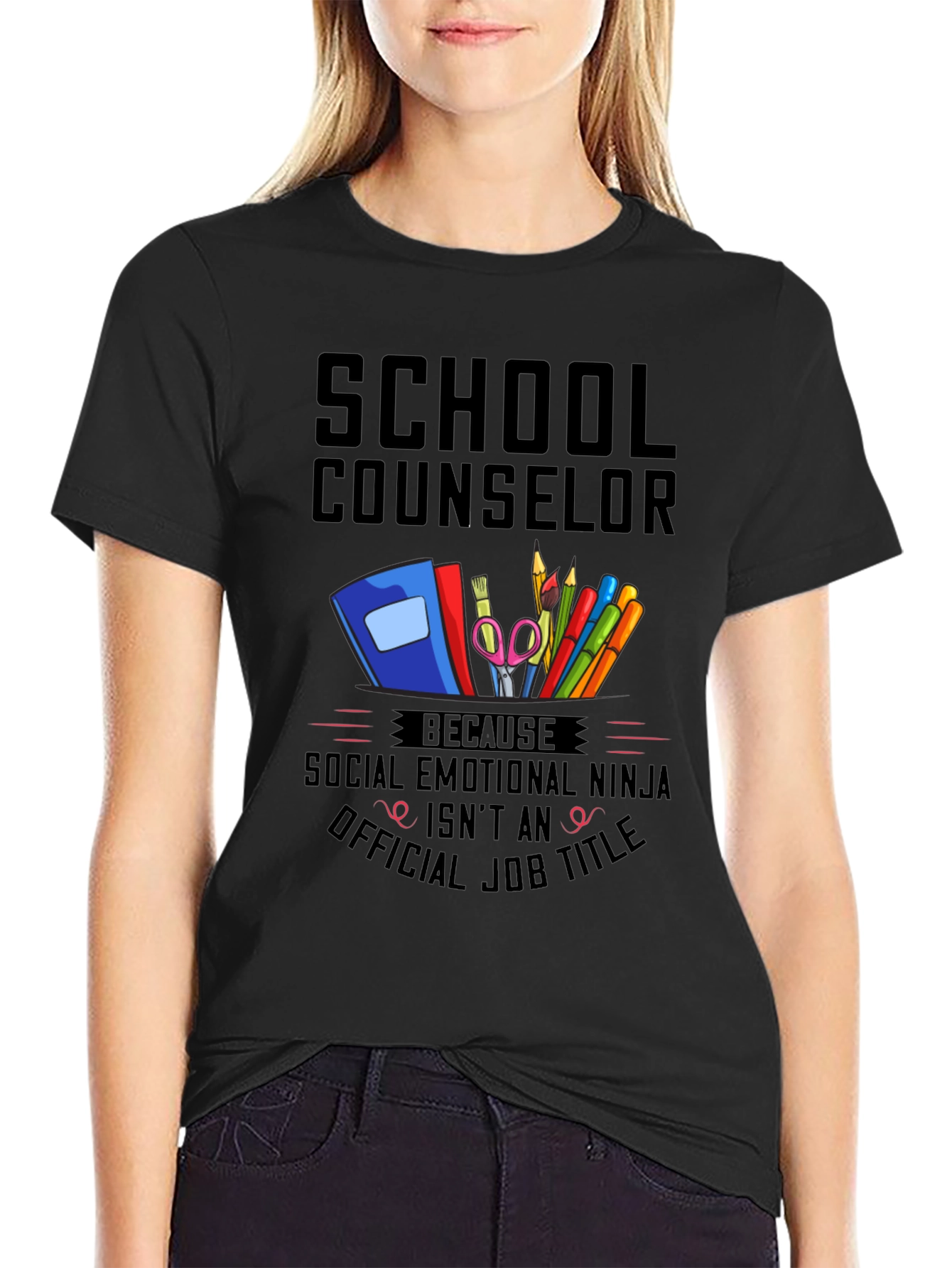 School Counselor Social Emotional Ninja Graphic Tee