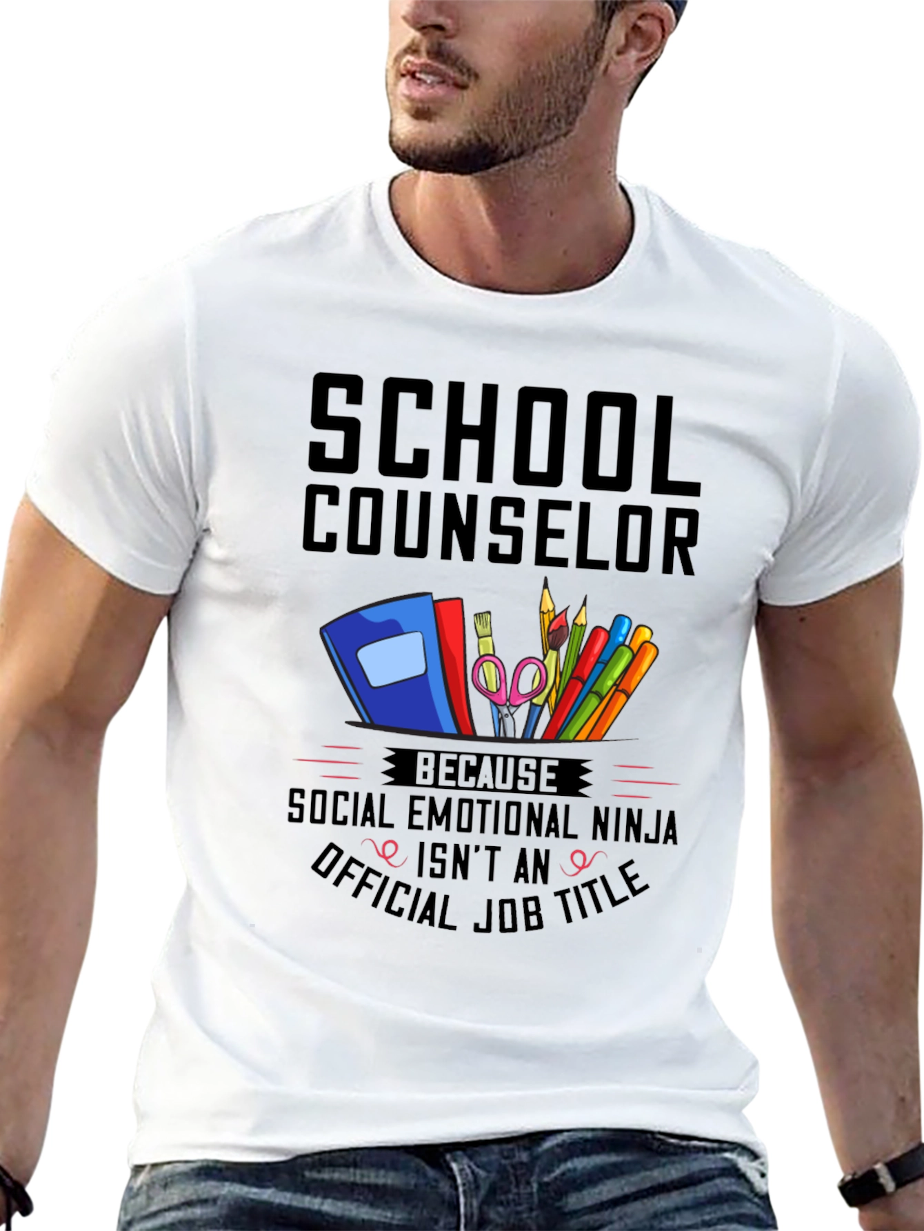 School Counselor Social Emotional Ninja Graphic Tee