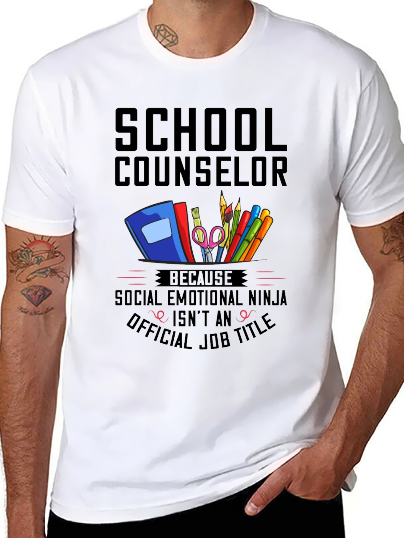 School Counselor Social Emotional Ninja Graphic Tee