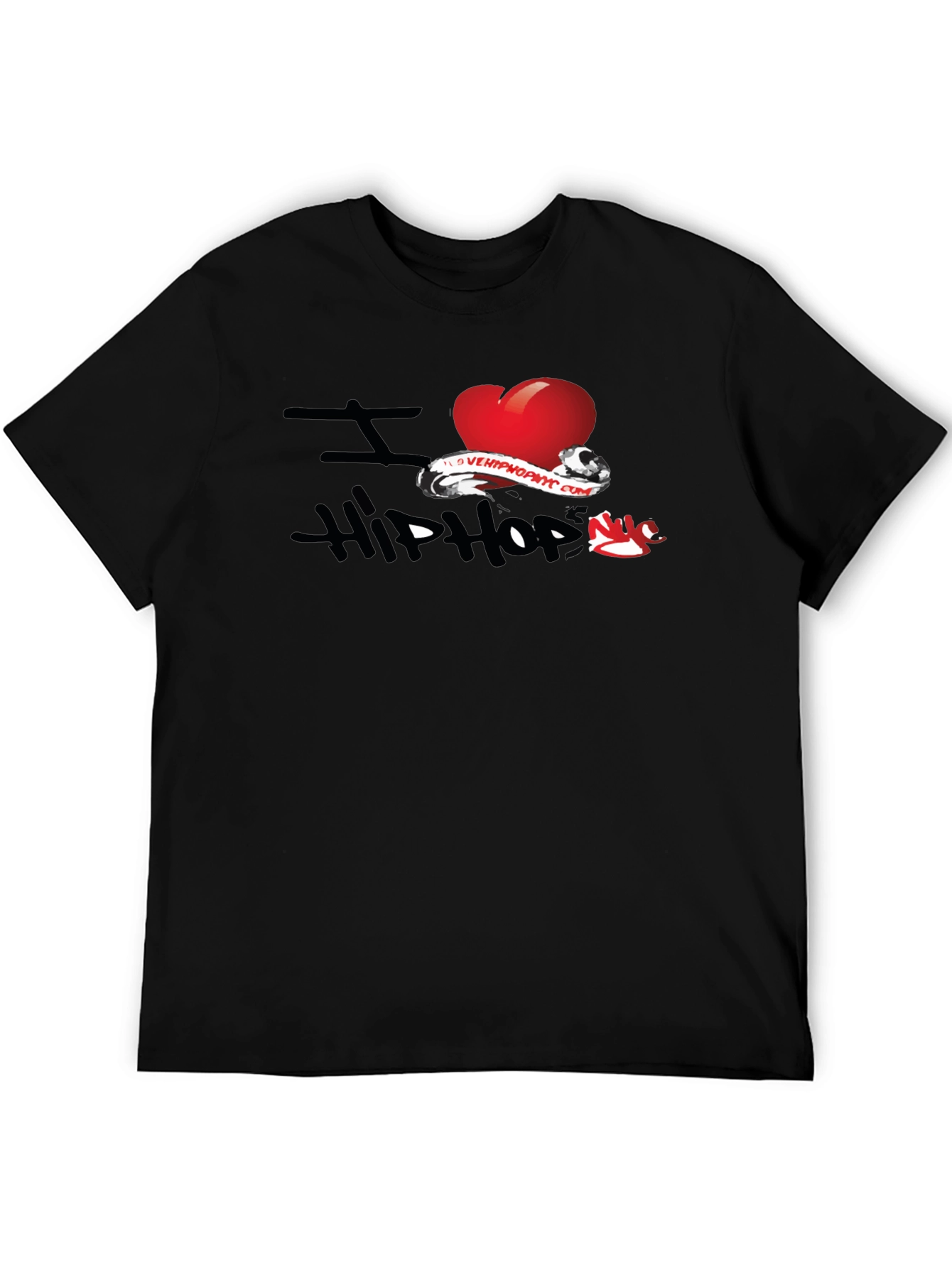 I Love Hip Hop Graphic Black T-Shirt