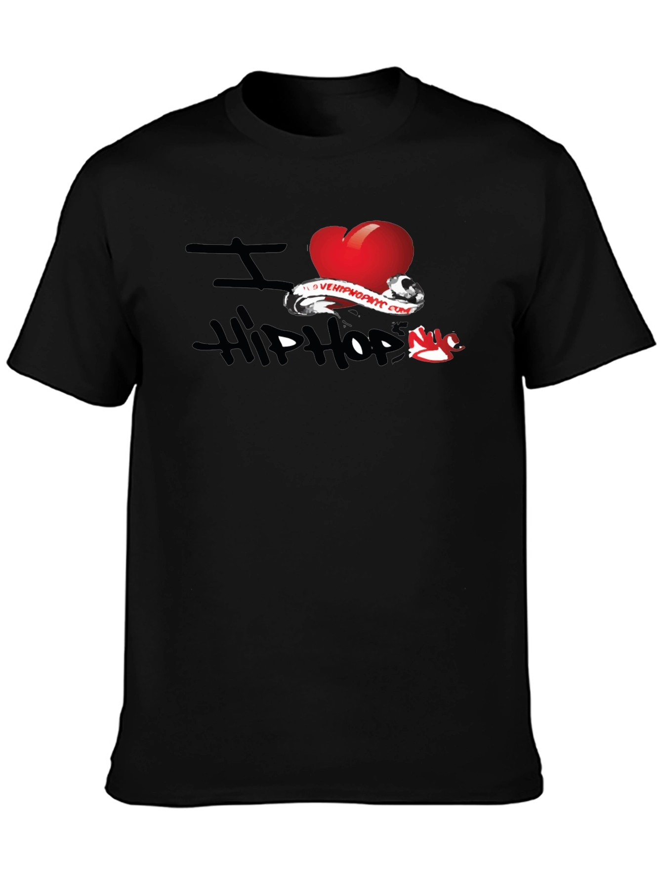 I Love Hip Hop Graphic Black T-Shirt