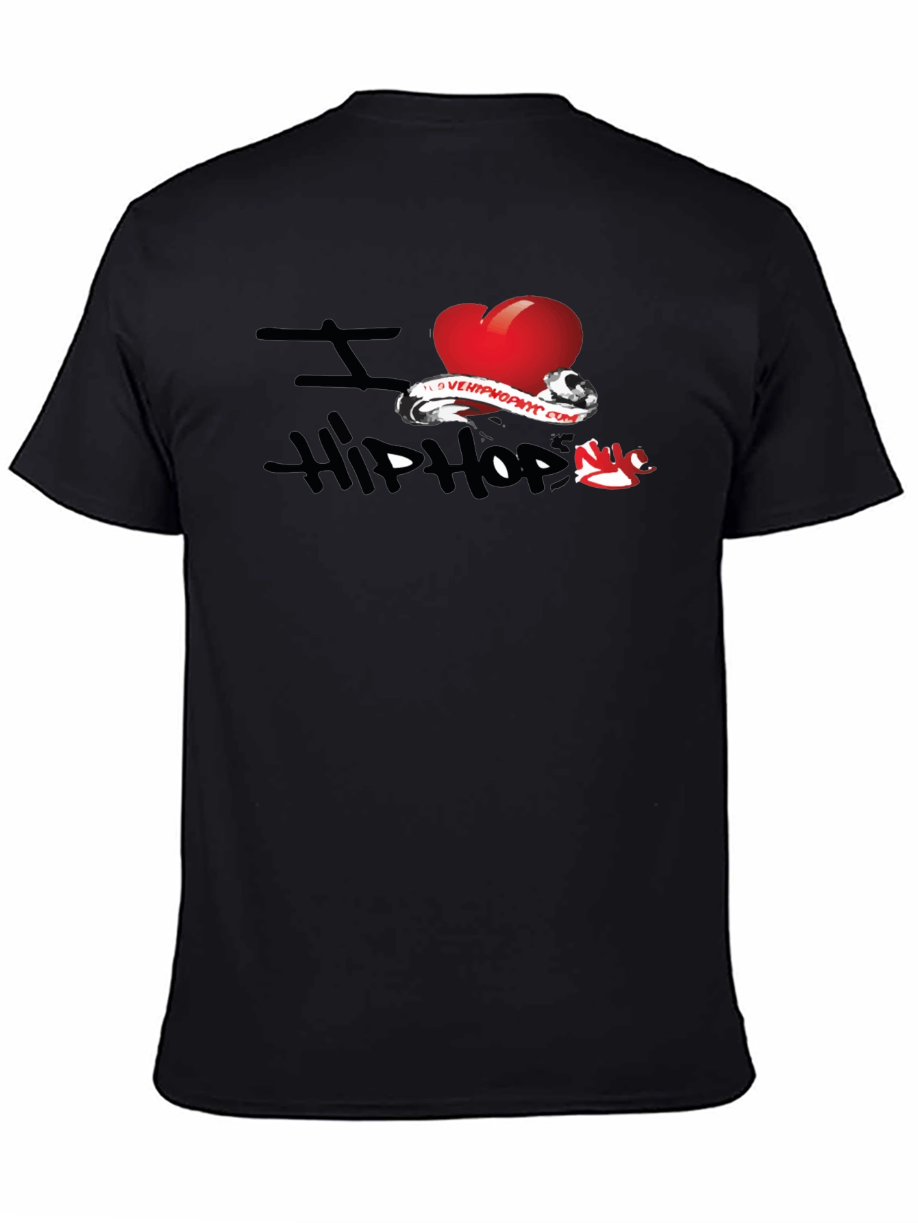 I Love Hip Hop Graphic Black T-Shirt