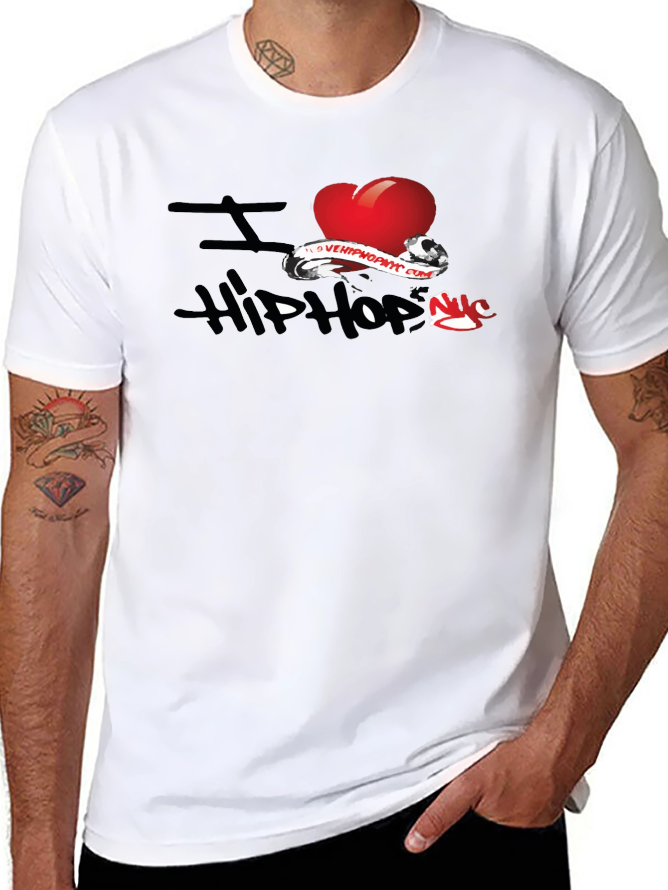 I Love Hip Hop Graphic Black T-Shirt