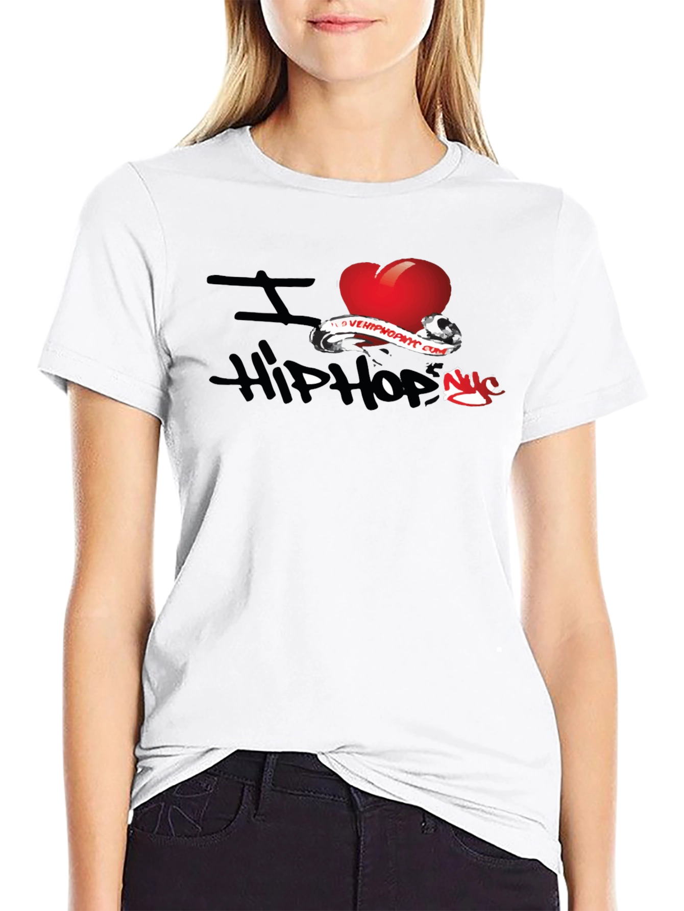 I Love Hip Hop Graphic Black T-Shirt