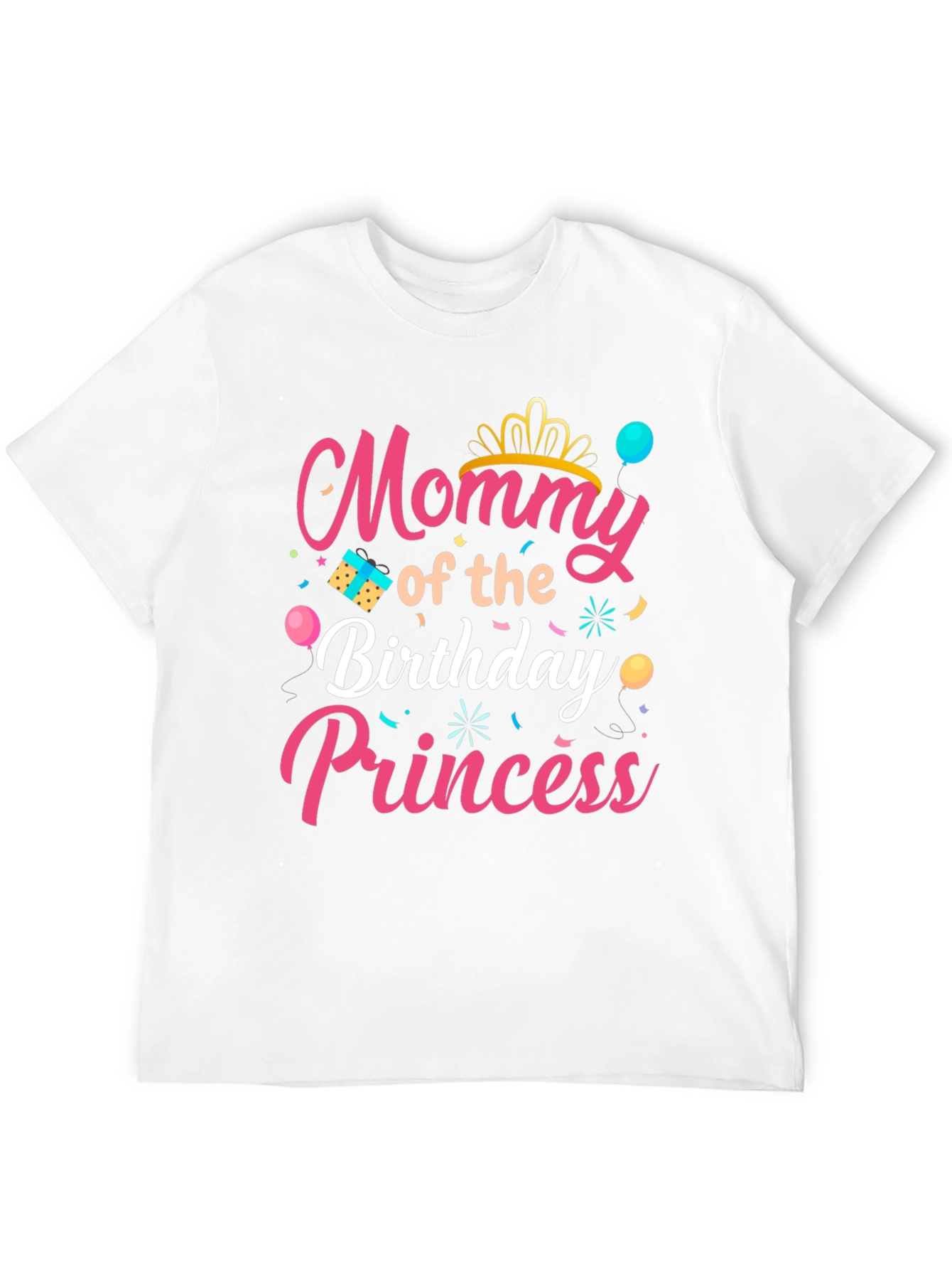 Mommy of the Birthday Princess Black T-Shirt