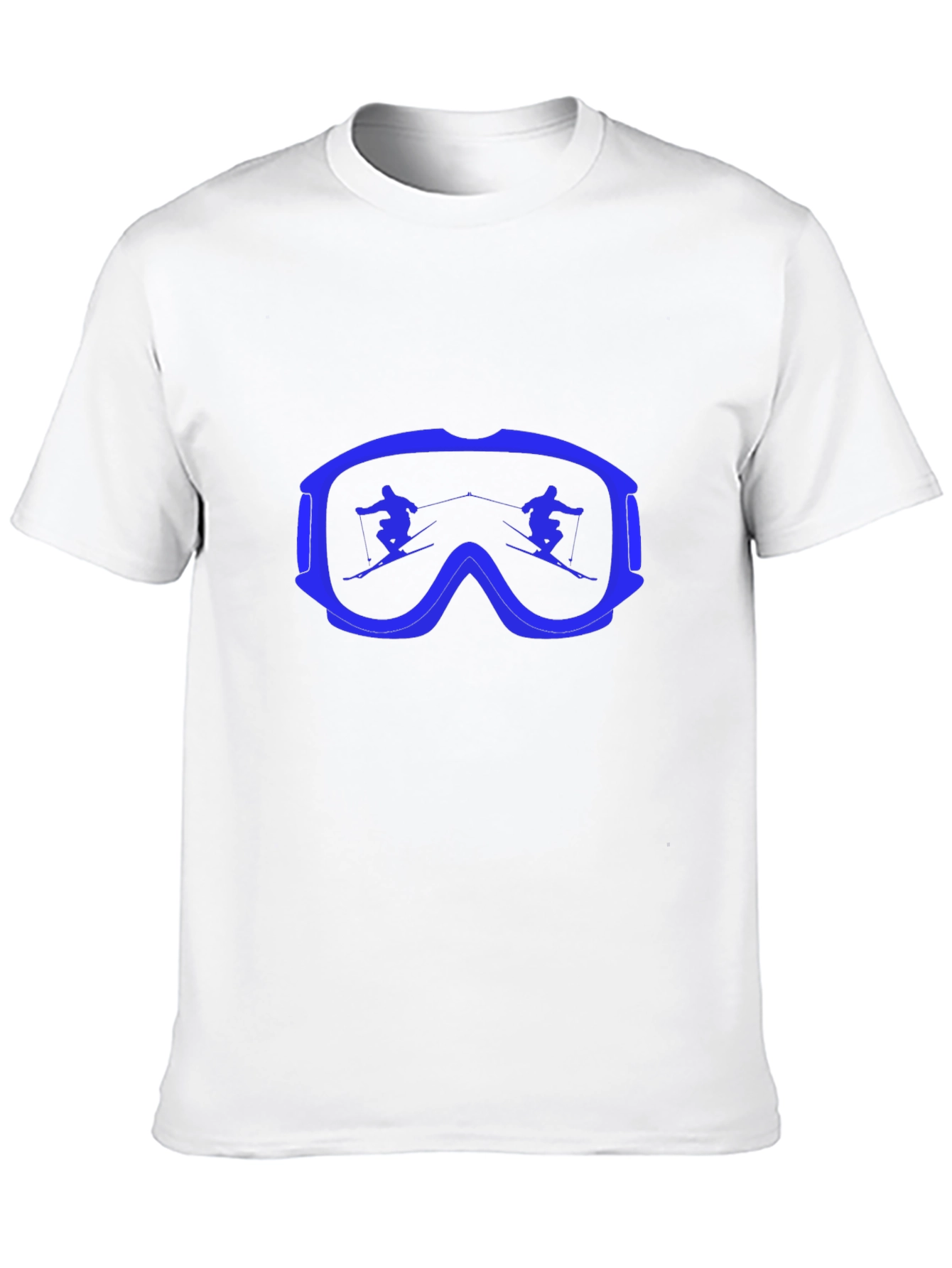 Ski Goggles Graphic Tee - Black Cotton Comfort