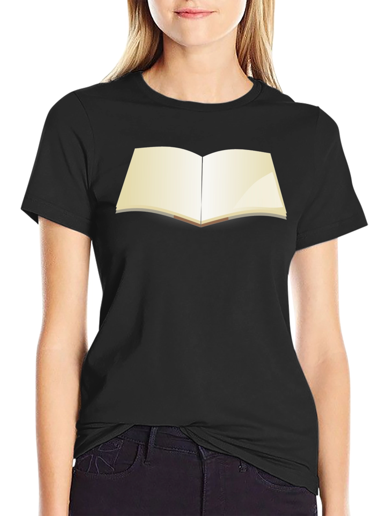Open Book Graphic T-Shirt - Black Unisex Tee