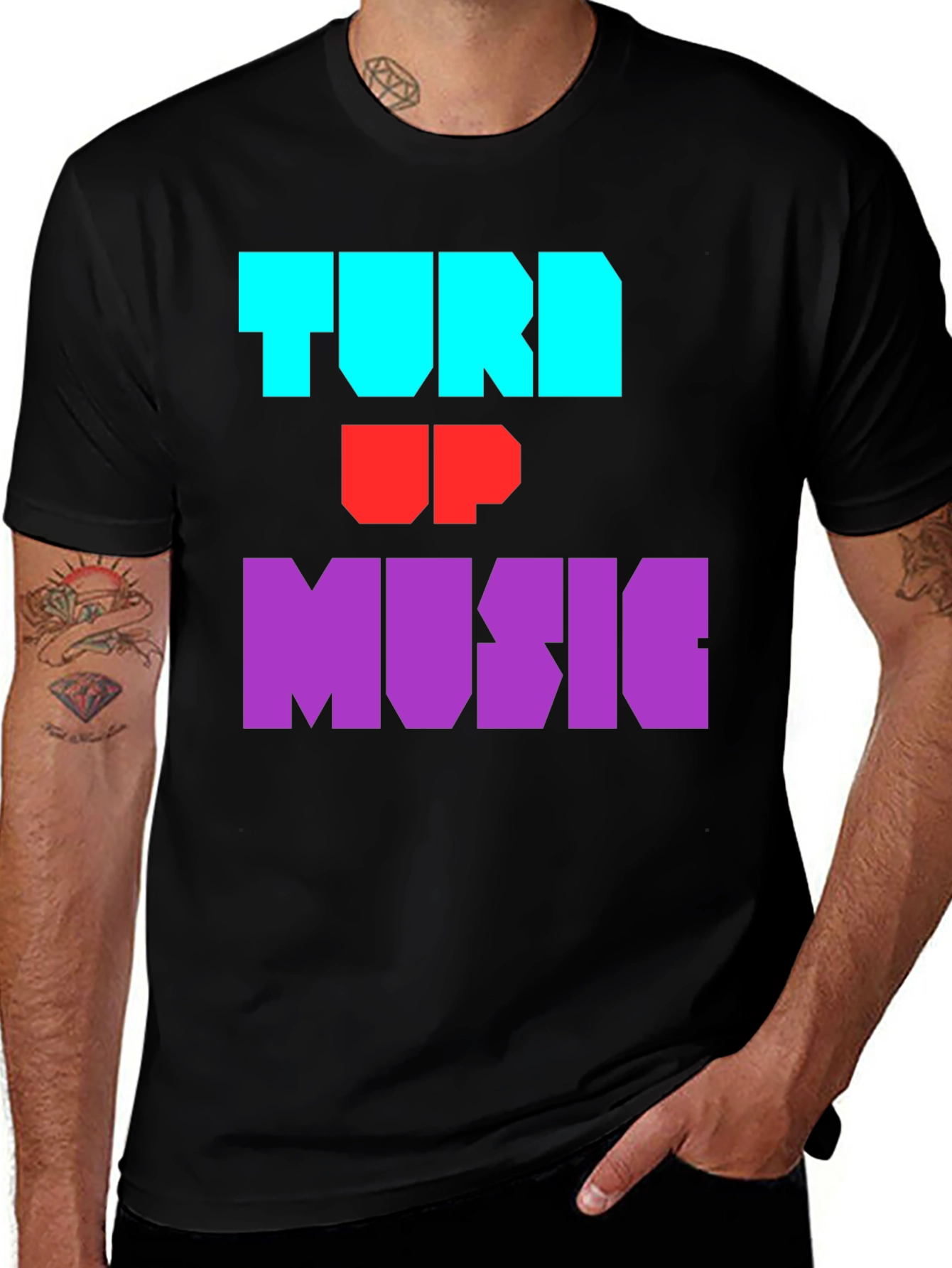 Turn Up Music Graphic Tee - Trendy Design