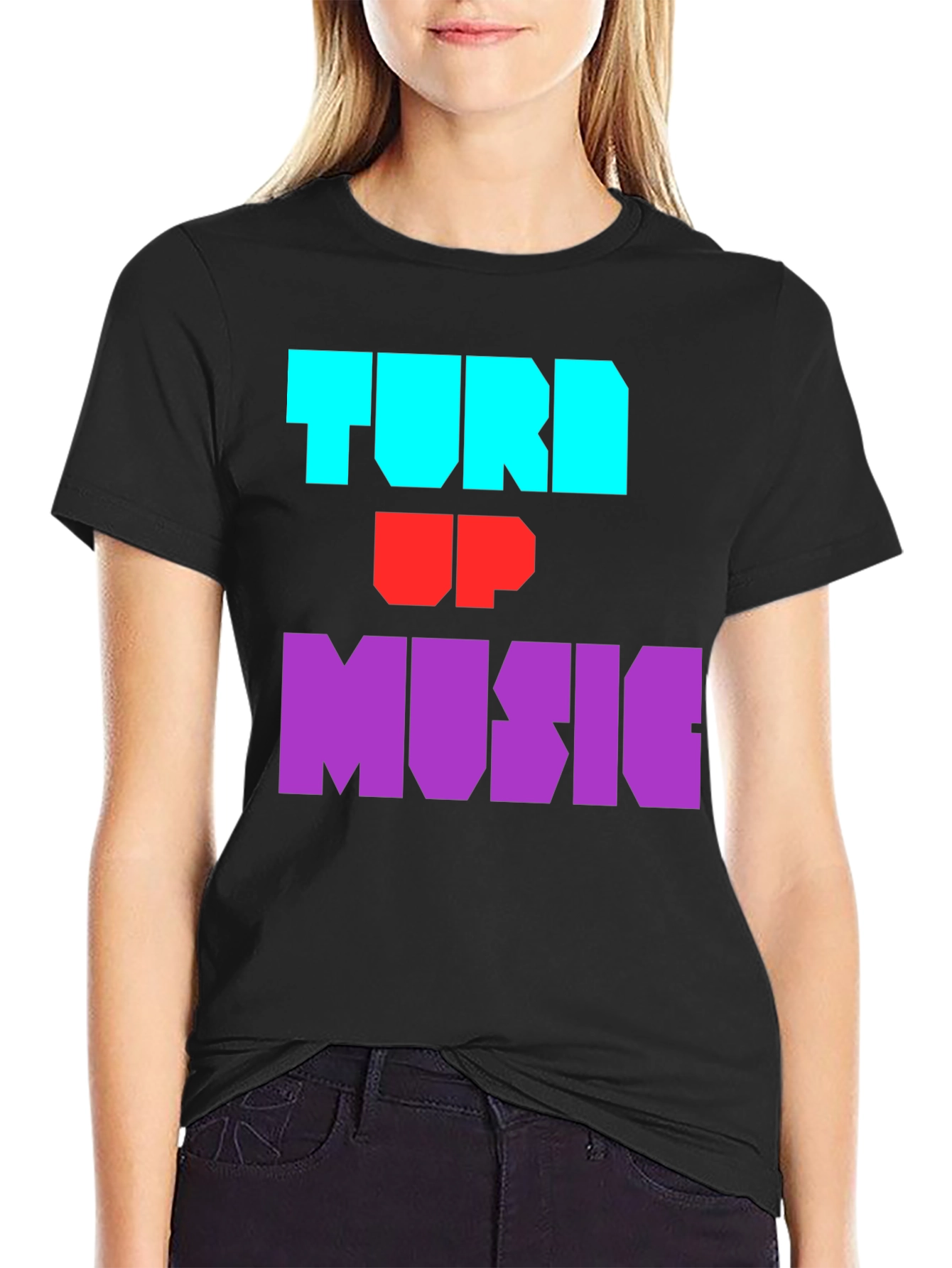 Turn Up Music Graphic Tee - Trendy Design