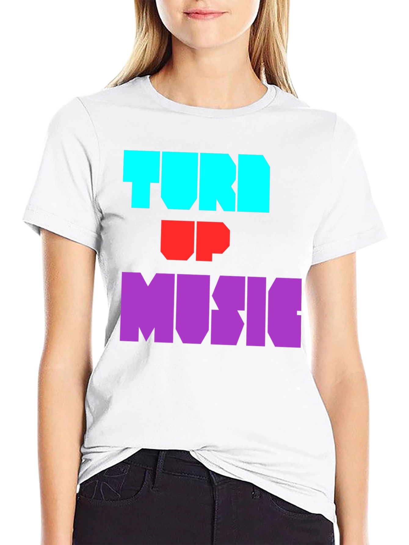 Turn Up Music Graphic Tee - Trendy Design