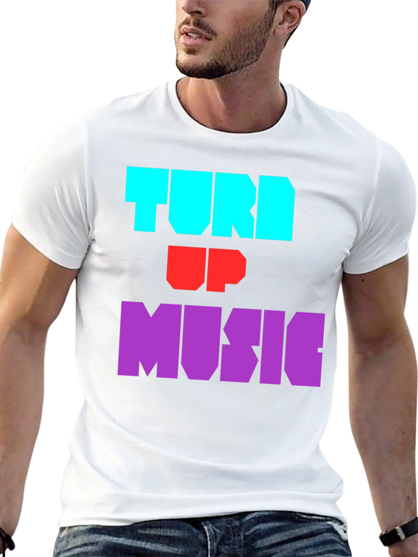 Turn Up Music Graphic Tee - Trendy Design
