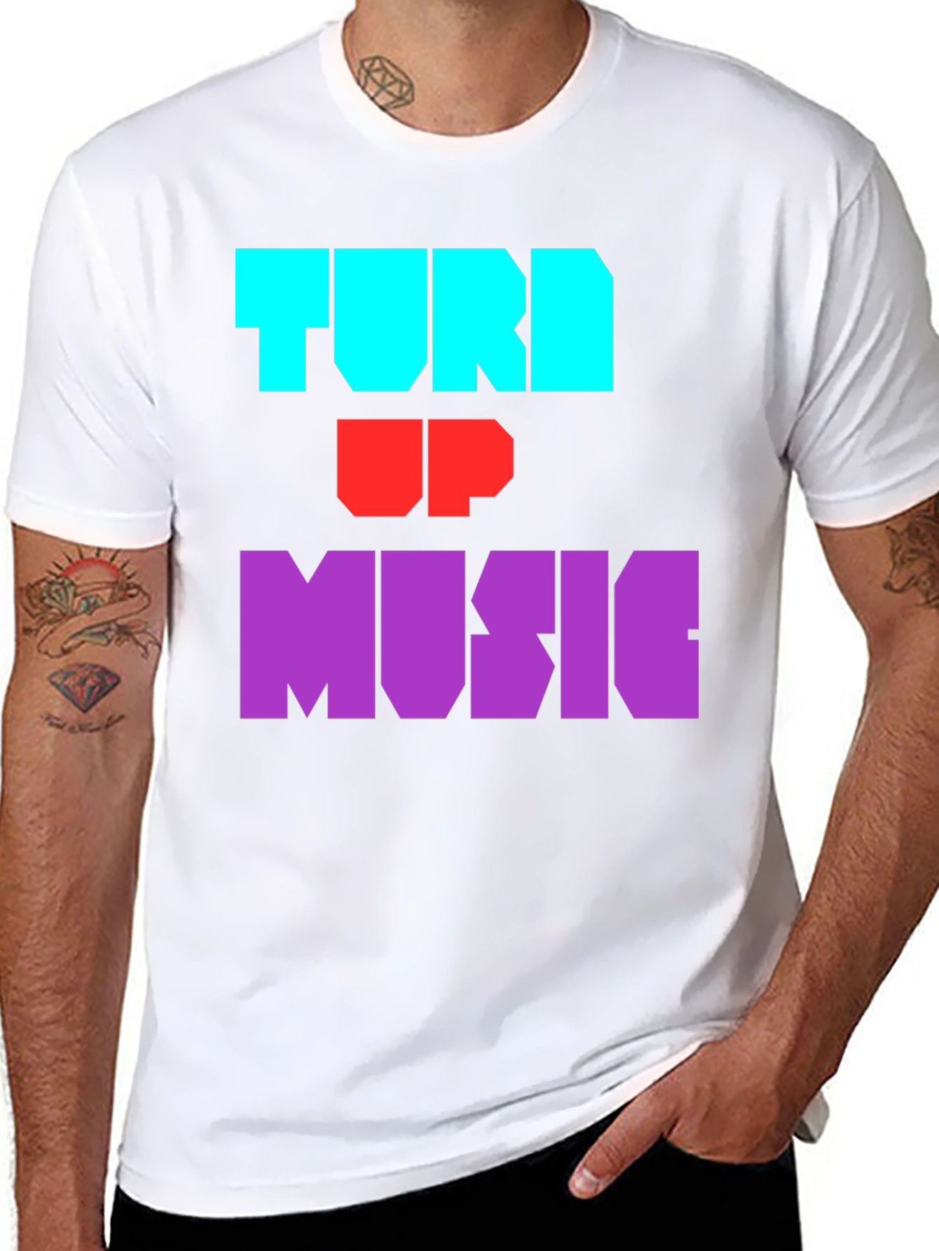 Turn Up Music Graphic Tee - Trendy Design