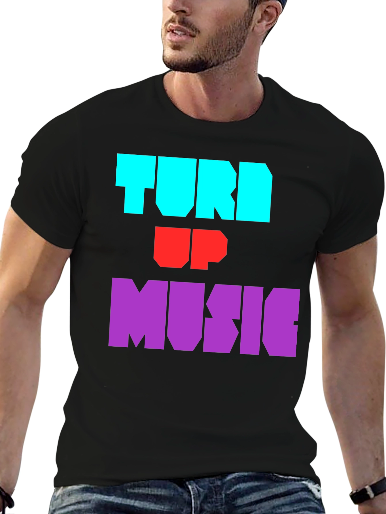 Turn Up Music Graphic Tee - Trendy Design