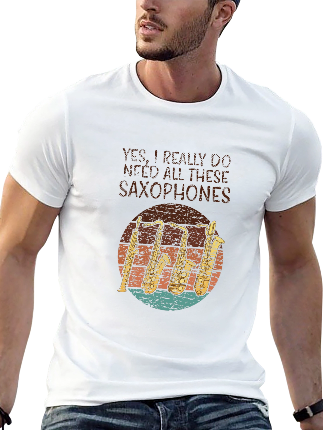 Saxophone Lover T-Shirt - Music Instrument Design