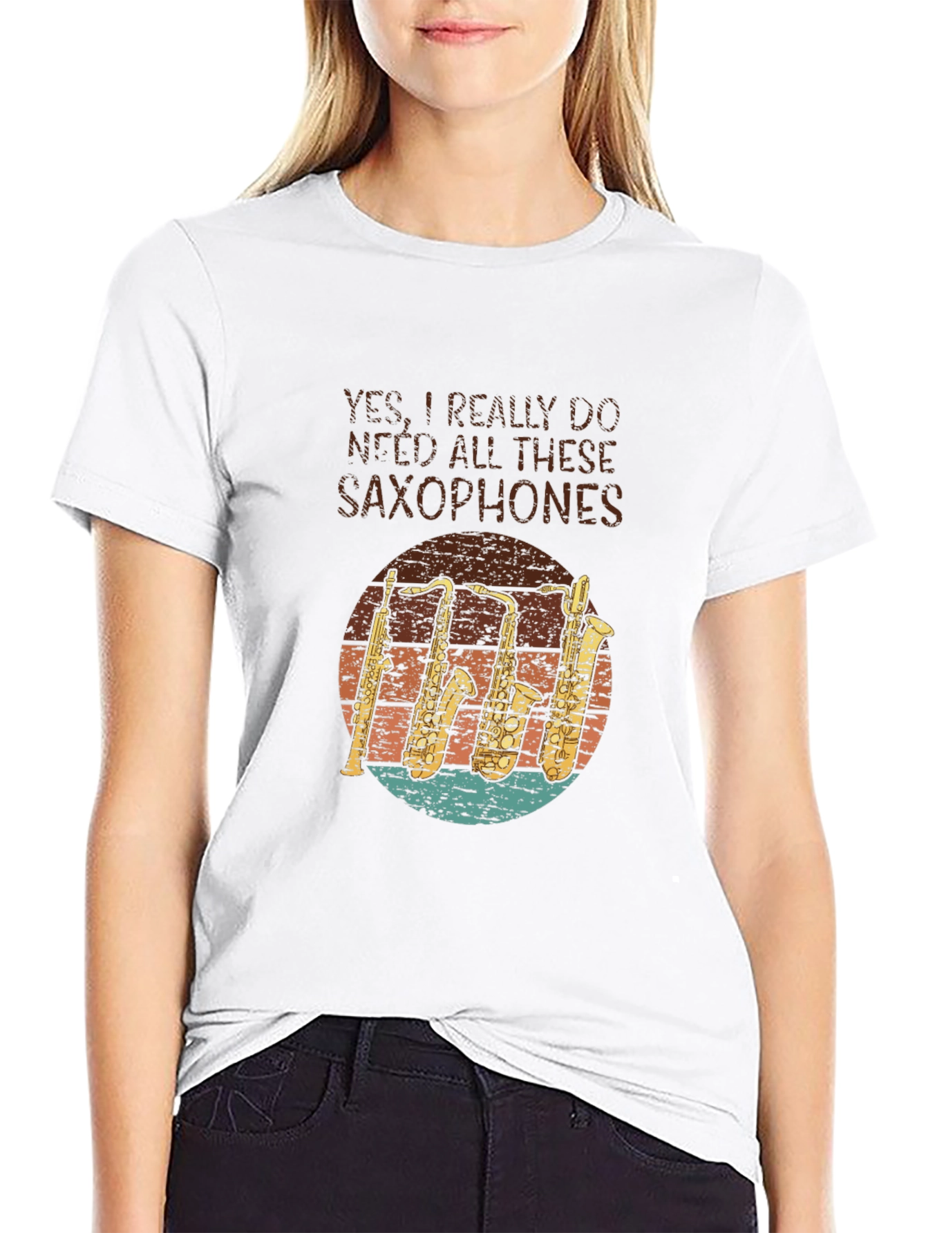 Saxophone Lover T-Shirt - Music Instrument Design