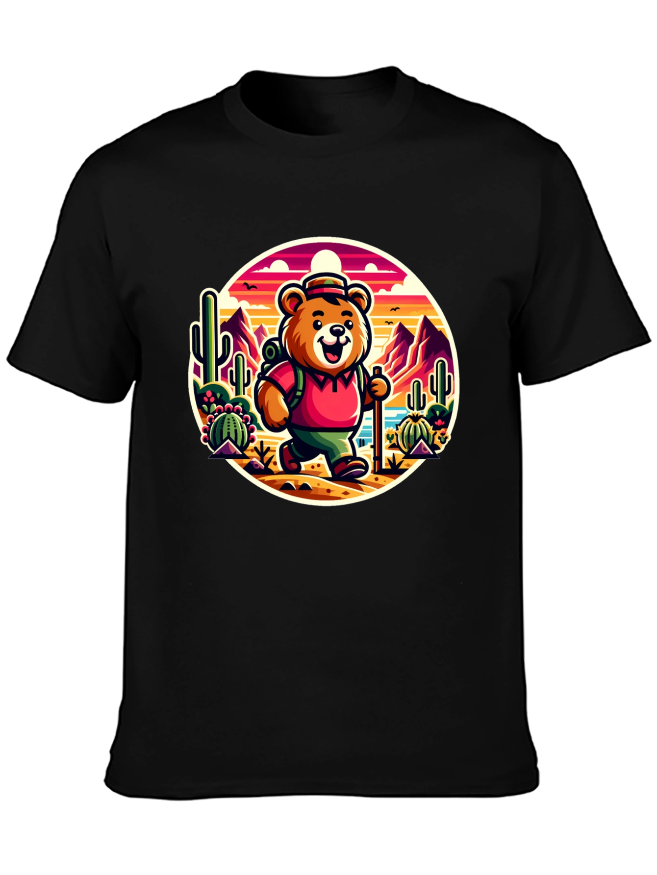 Bear Hiking T-Shirt - Desert Adventure