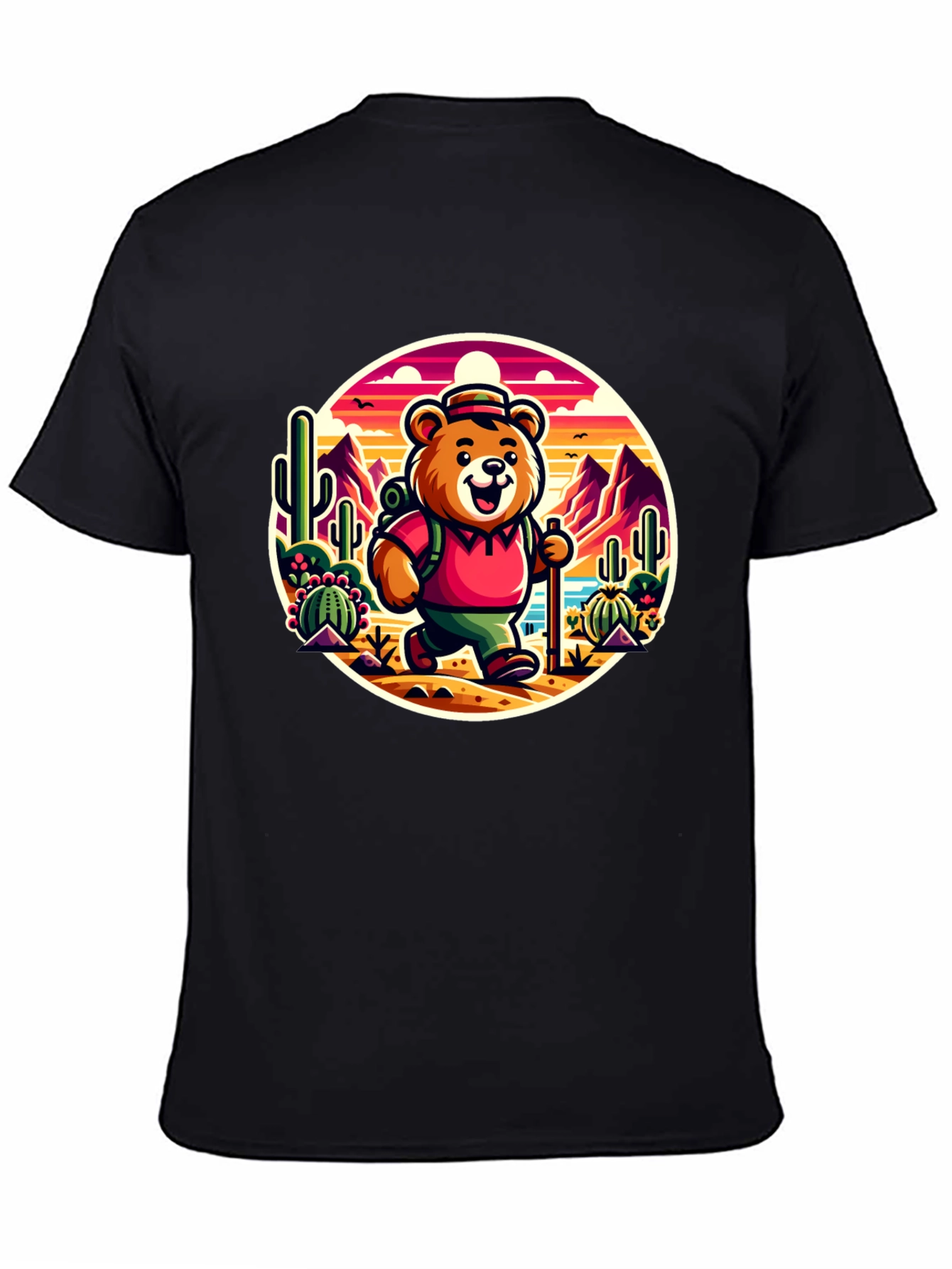 Bear Hiking T-Shirt - Desert Adventure
