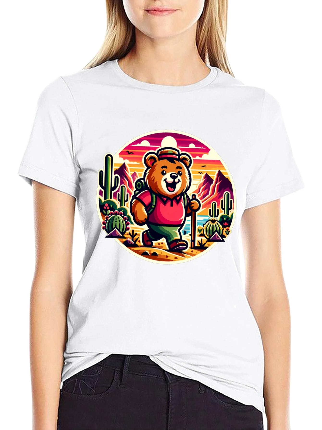 Bear Hiking T-Shirt - Desert Adventure