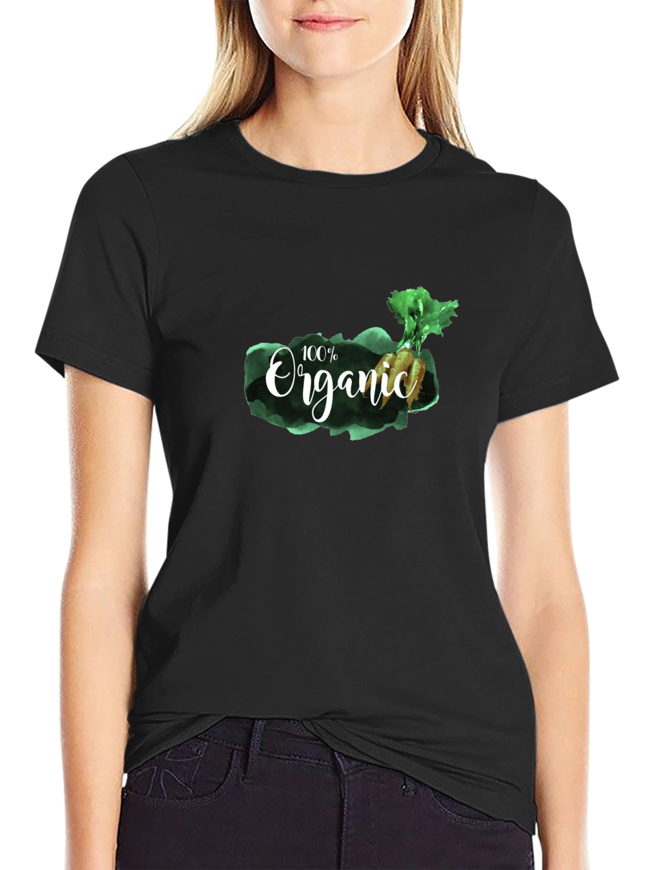 Organic Graphic T-Shirt - Mens Black Tee
