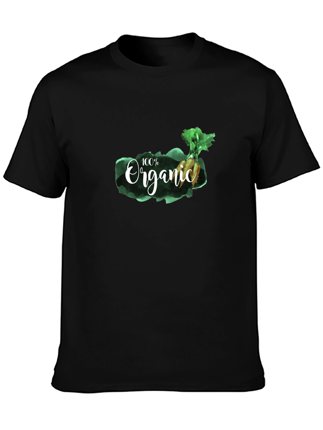 Organic Graphic T-Shirt - Mens Black Tee