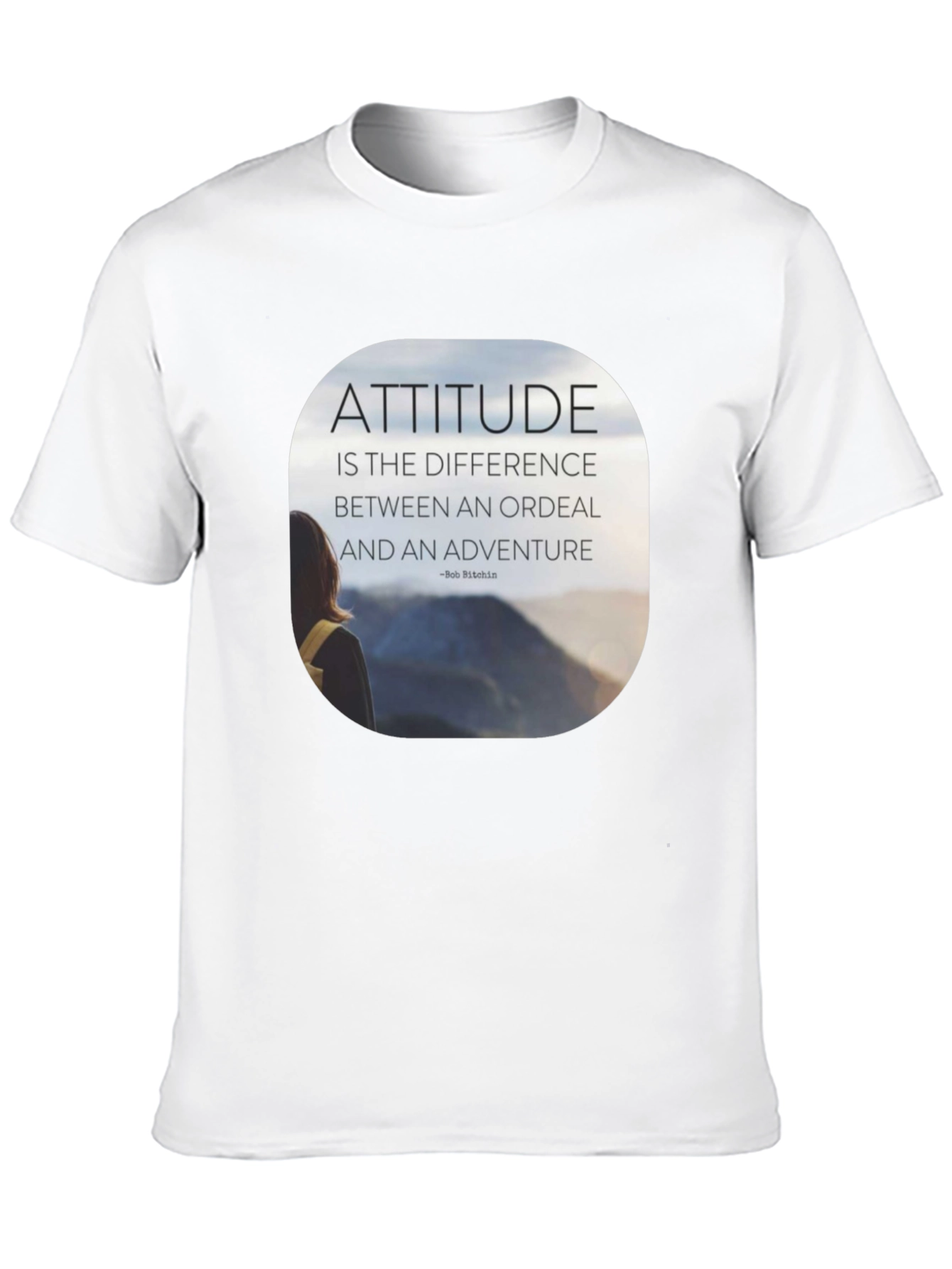 Attitude Motivational Graphic T-Shirt - Black