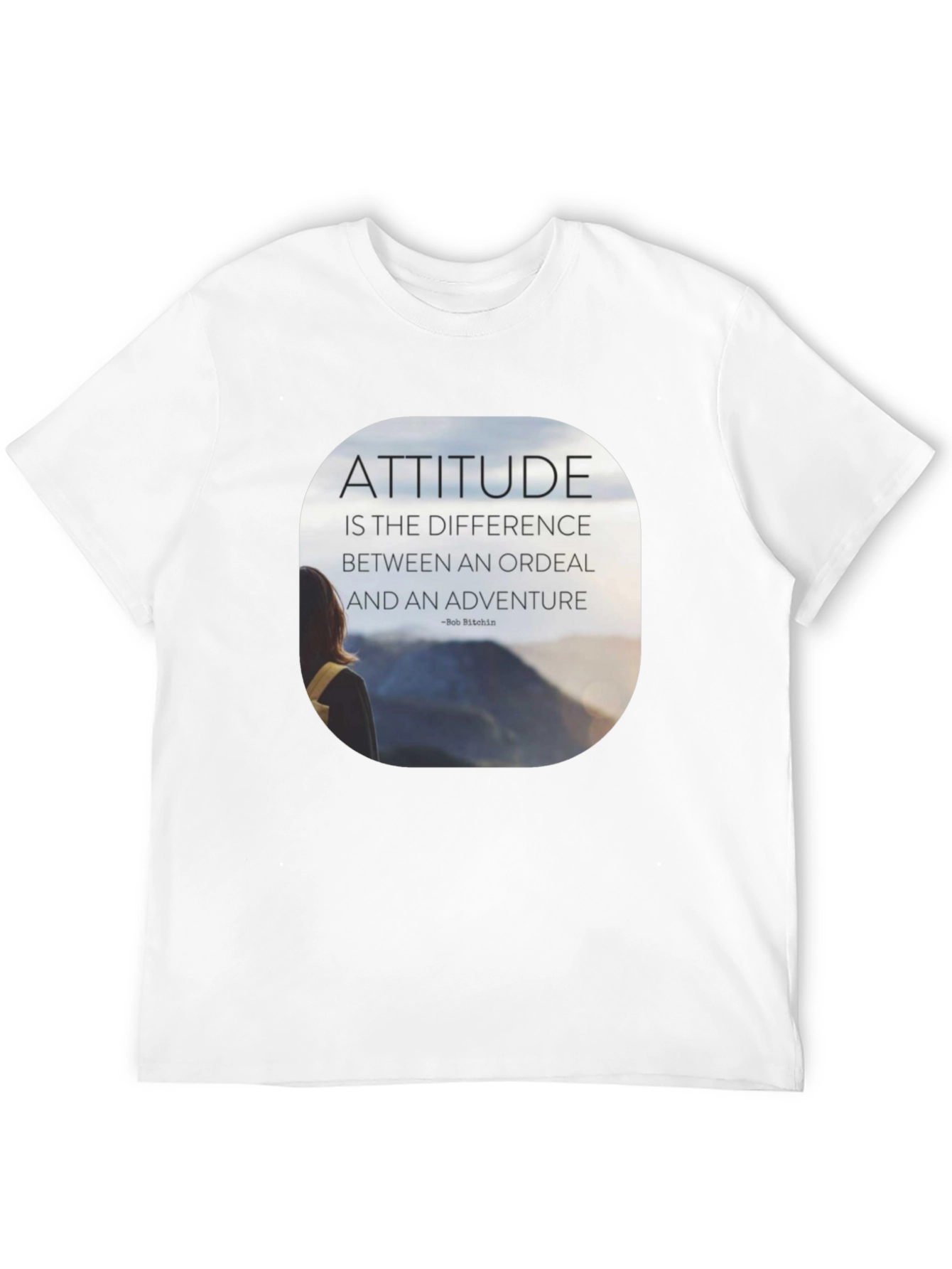 Attitude Motivational Graphic T-Shirt - Black