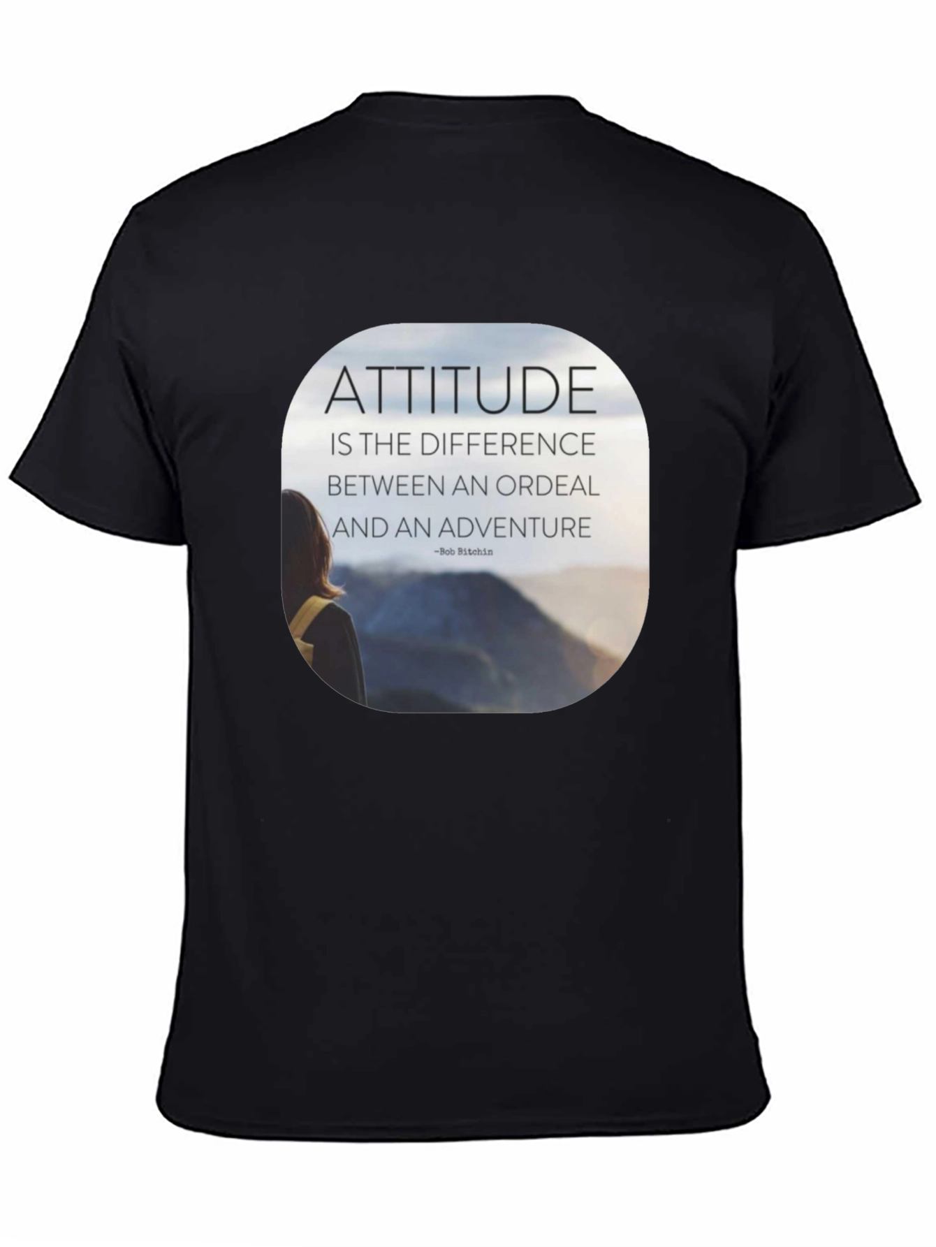 Attitude Motivational Graphic T-Shirt - Black