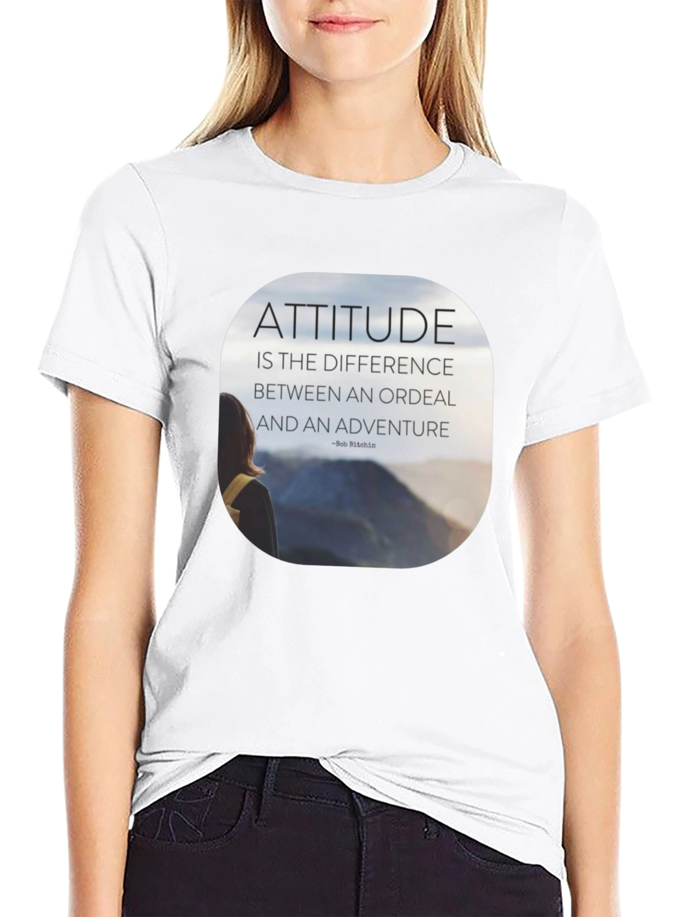 Attitude Motivational Graphic T-Shirt - Black