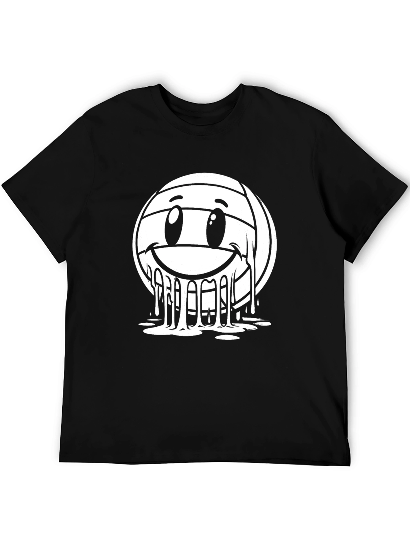Smiley Melt Volleyball Graphic T-Shirt