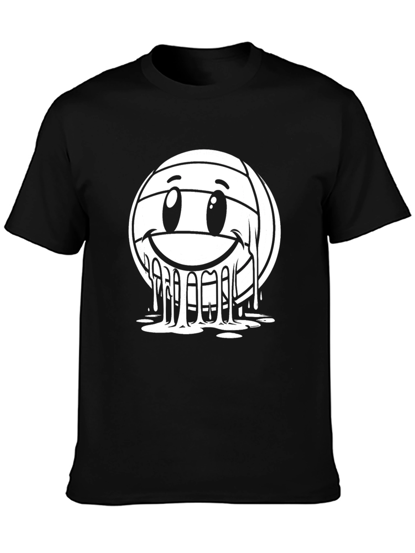 Smiley Melt Volleyball Graphic T-Shirt