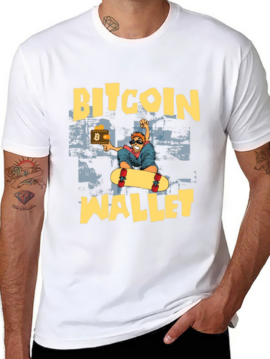 Bitcoin Wallet Skater T-Shirt