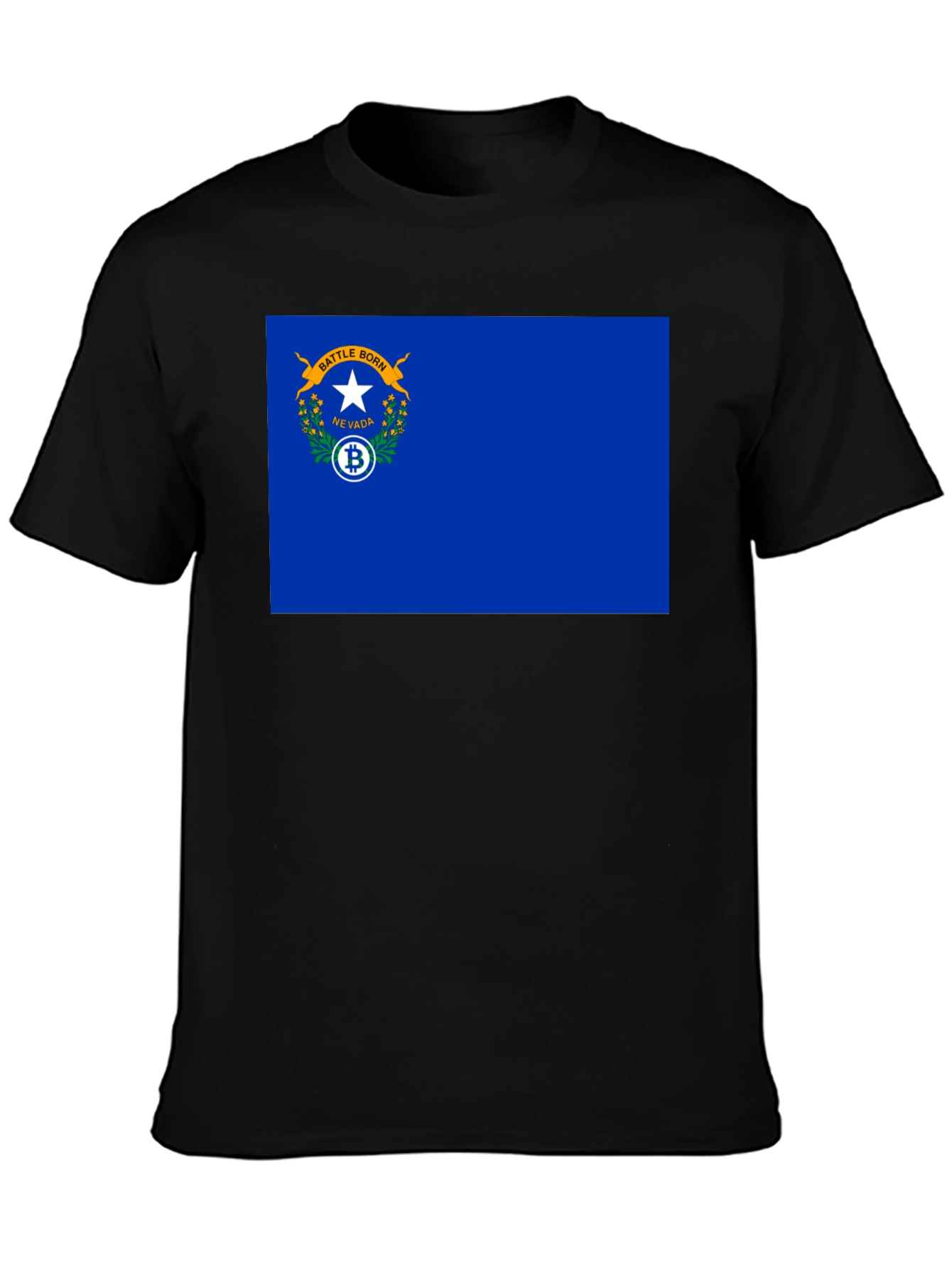 Nevada Bitcoin Flag Graphic Tee