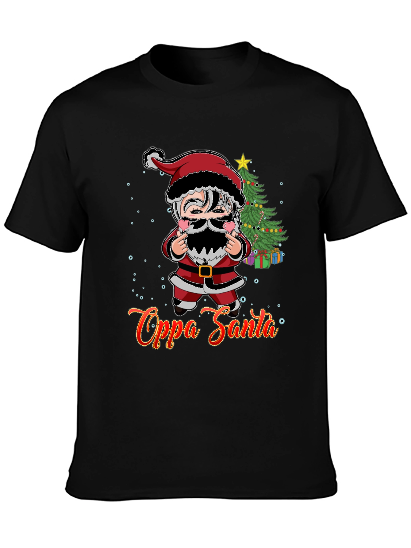 Oppa Santa Graphic T-Shirt - Holiday Fun