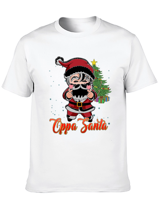 Oppa Santa Graphic T-Shirt - Holiday Fun