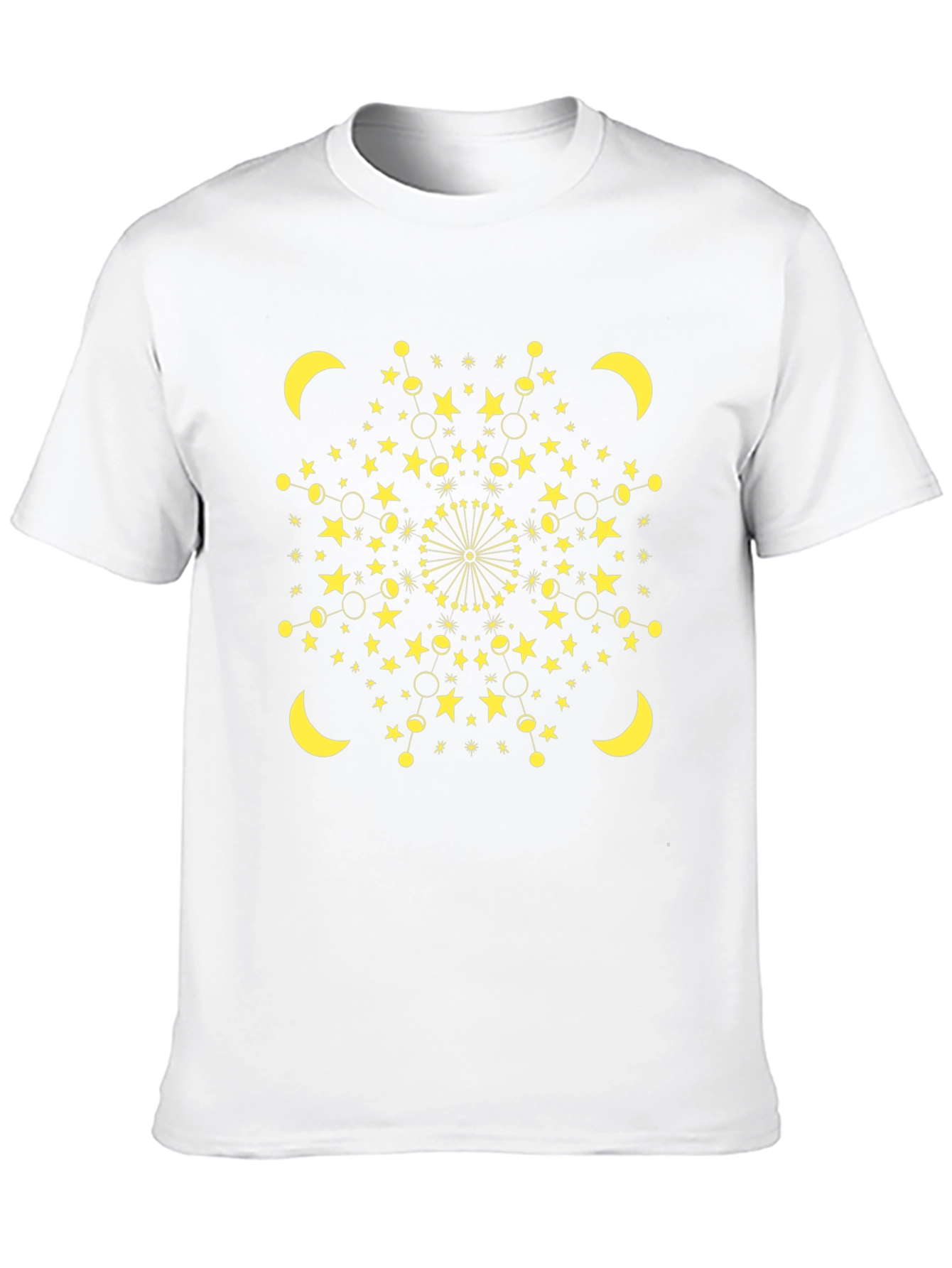 Celestial Mandala T-Shirt - Star & Moon Design