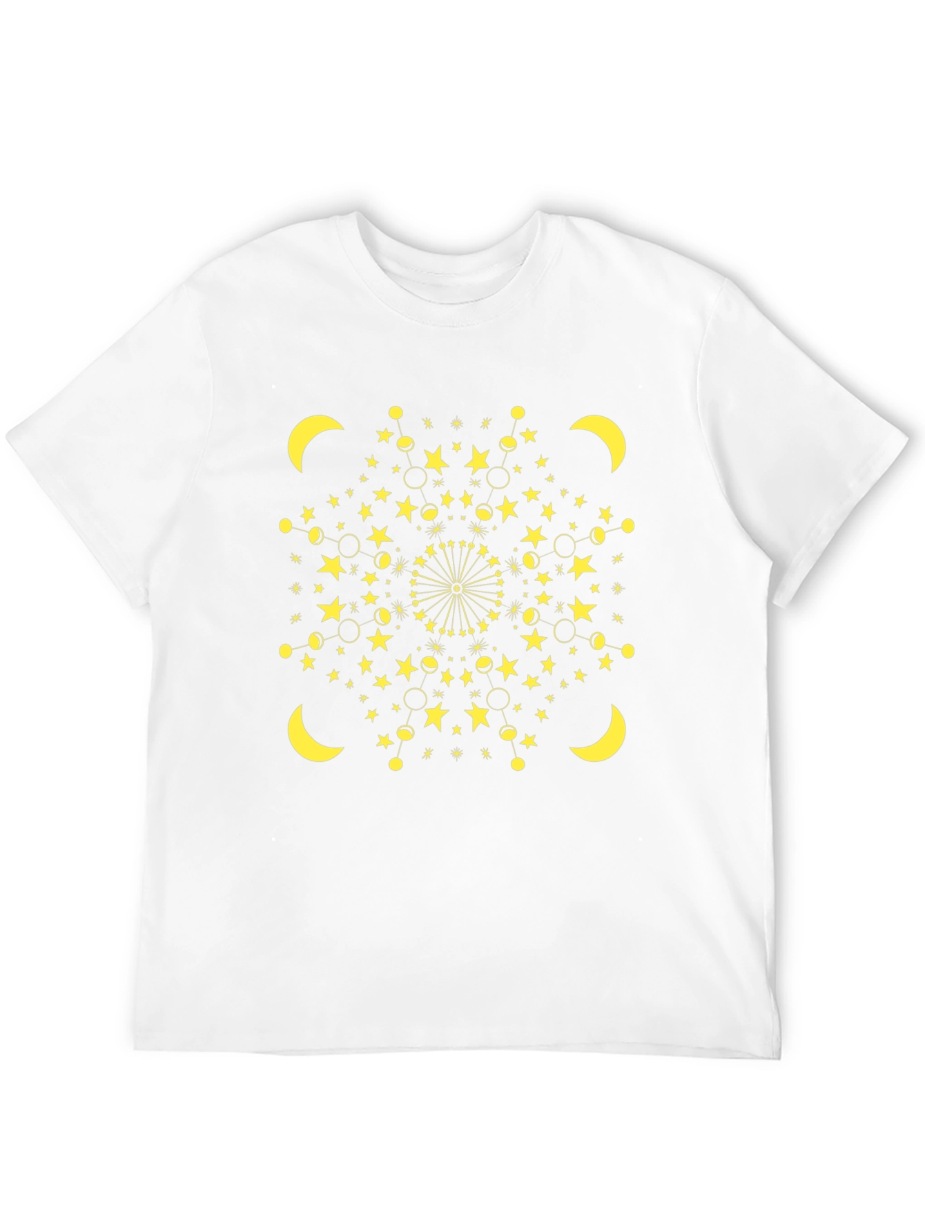 Celestial Mandala T-Shirt - Star & Moon Design