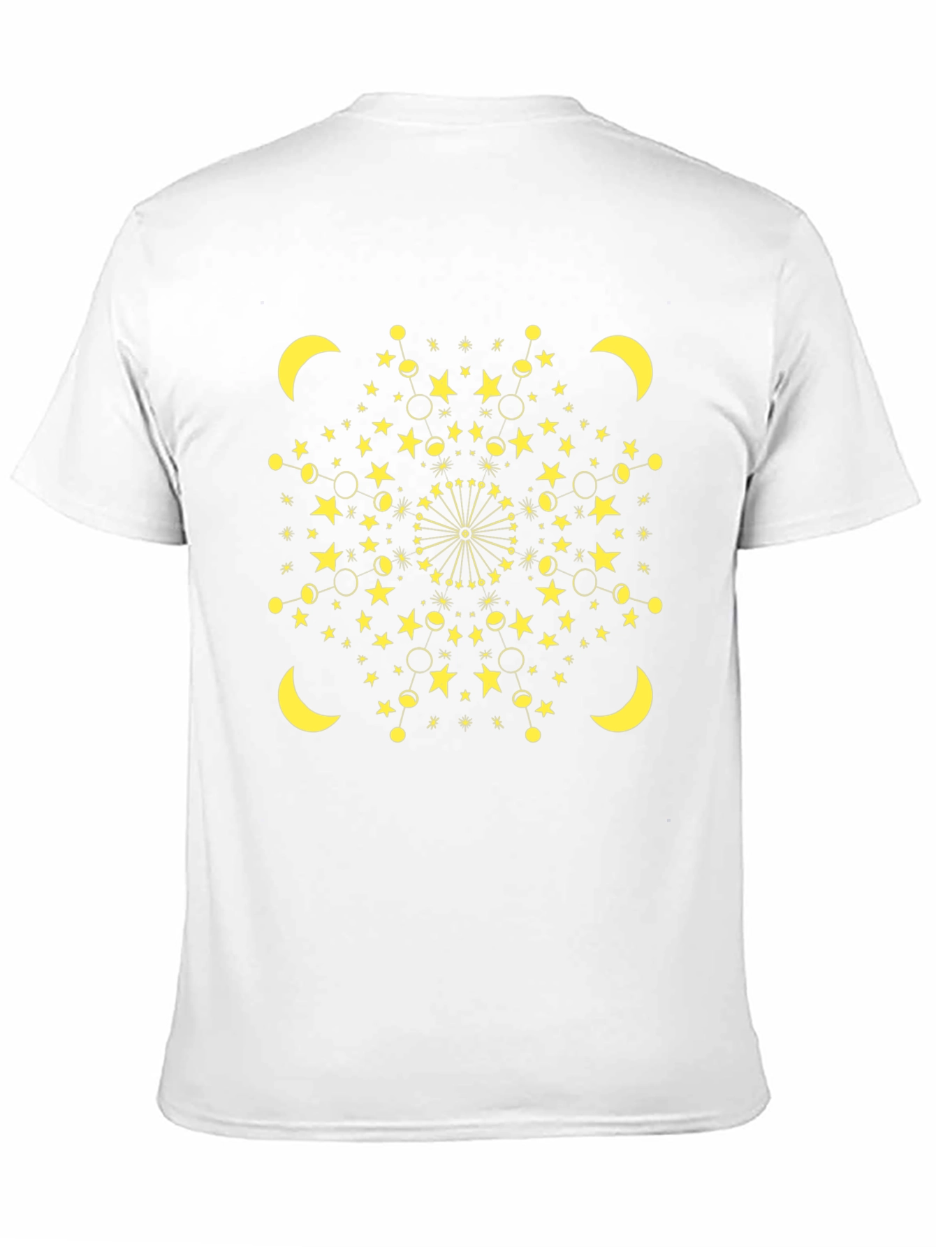 Celestial Mandala T-Shirt - Star & Moon Design