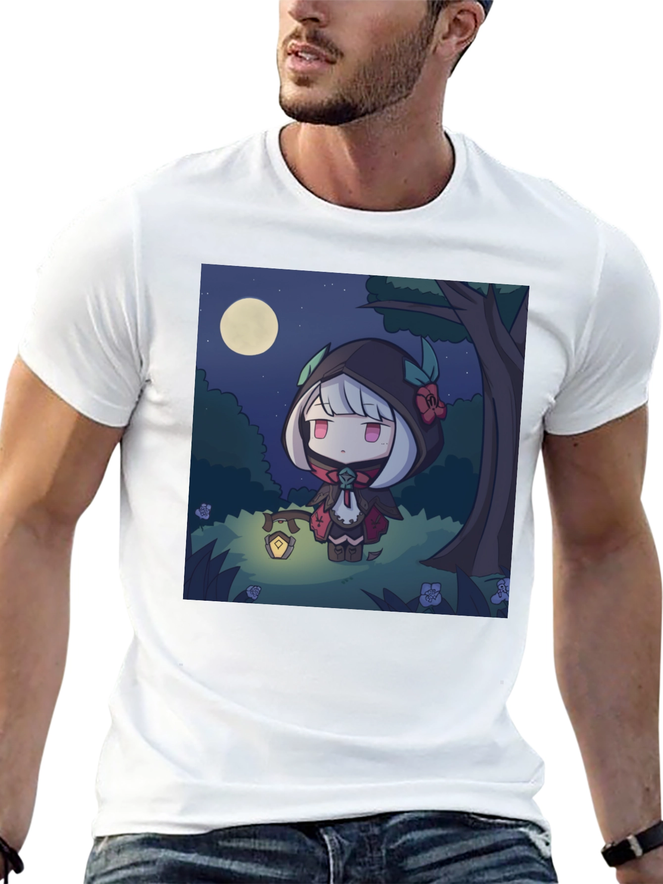 Anime Girl in Forest T-Shirt
