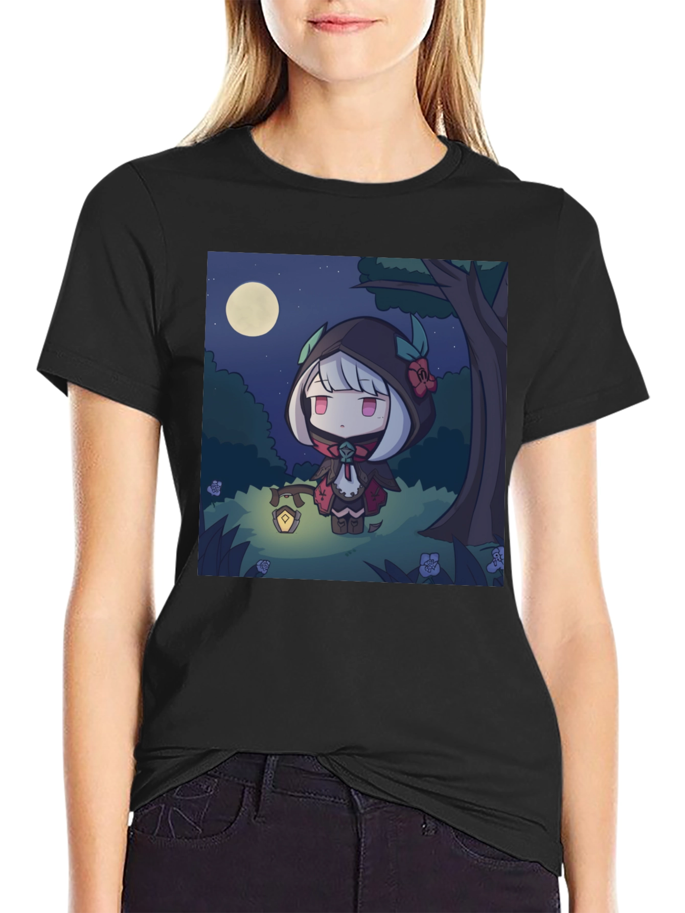 Anime Girl in Forest T-Shirt