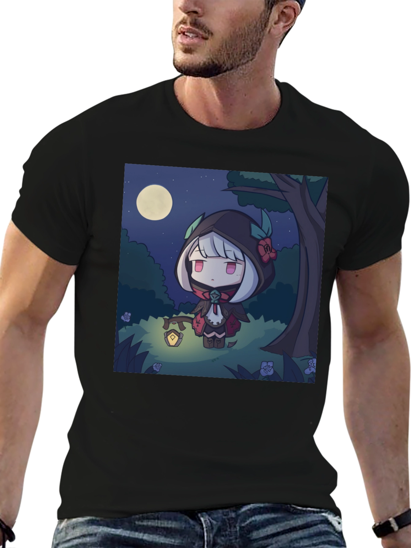 Anime Girl in Forest T-Shirt
