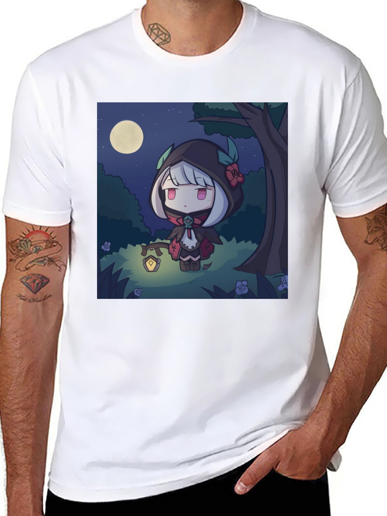 Anime Girl in Forest T-Shirt