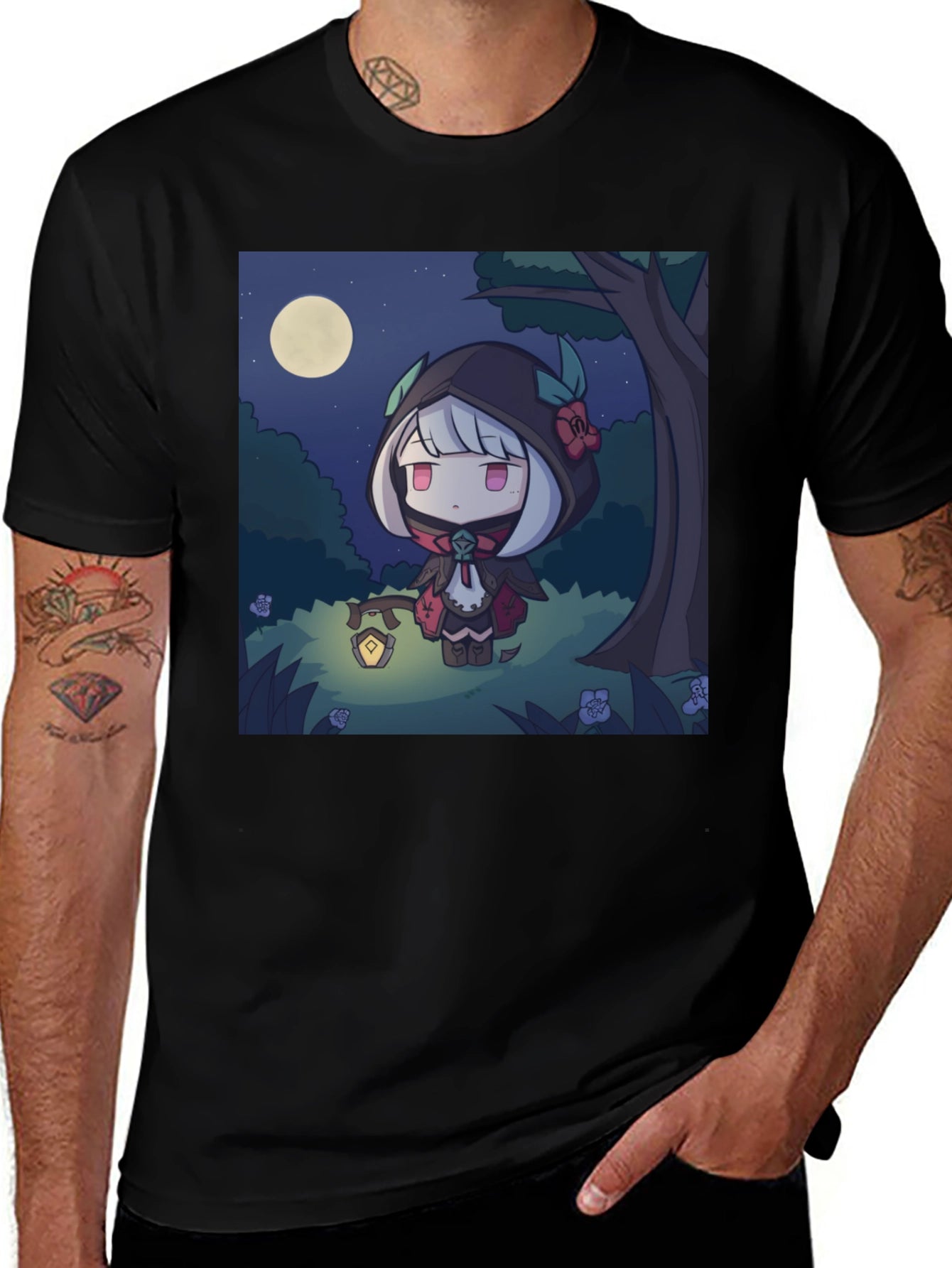 Anime Girl in Forest T-Shirt