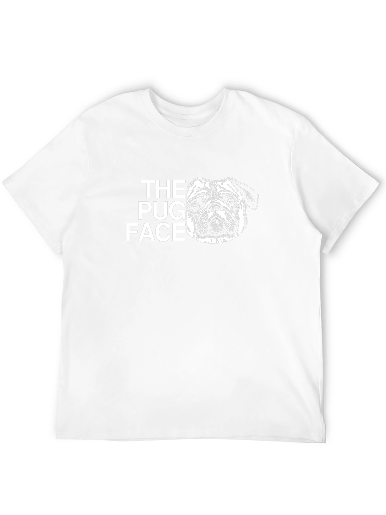 The Pug Face Black Cotton Graphic Tee