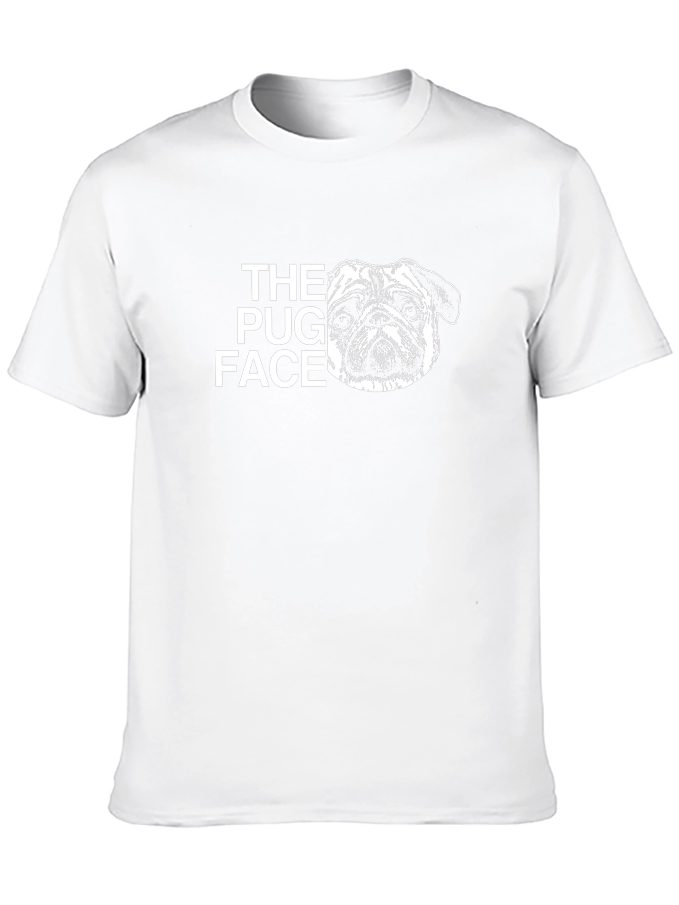 The Pug Face Black Cotton Graphic Tee