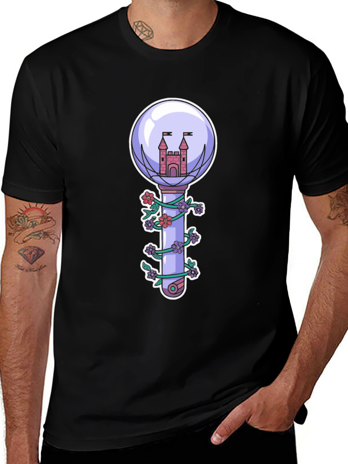 Castle Lightstick Graphic Tee - Black