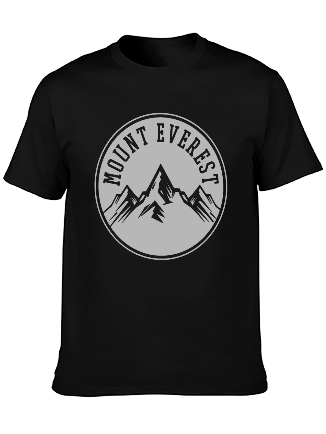 Mount Everest Graphic T-Shirt - Black Crew Neck